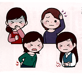 女性の3大良性疾患　イラスト