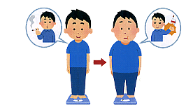 禁煙と体重マネジメント イラスト