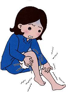 むずむず脚症候群　イラスト